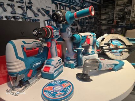 total 6 lı akülü set dekobaj,vidalama,sipiral,hilti,sunta kesme,raspalama