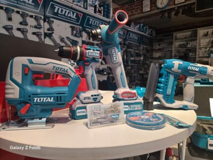 total 4 lı akülü set dekobaj,vidalama,sipiral,çivi tabancası
