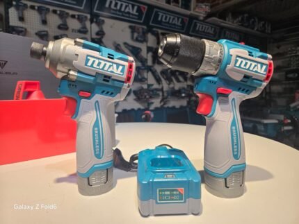 total 2lü akülü set 170nm tork sarlı ve mandrenli şarzlı vidalama